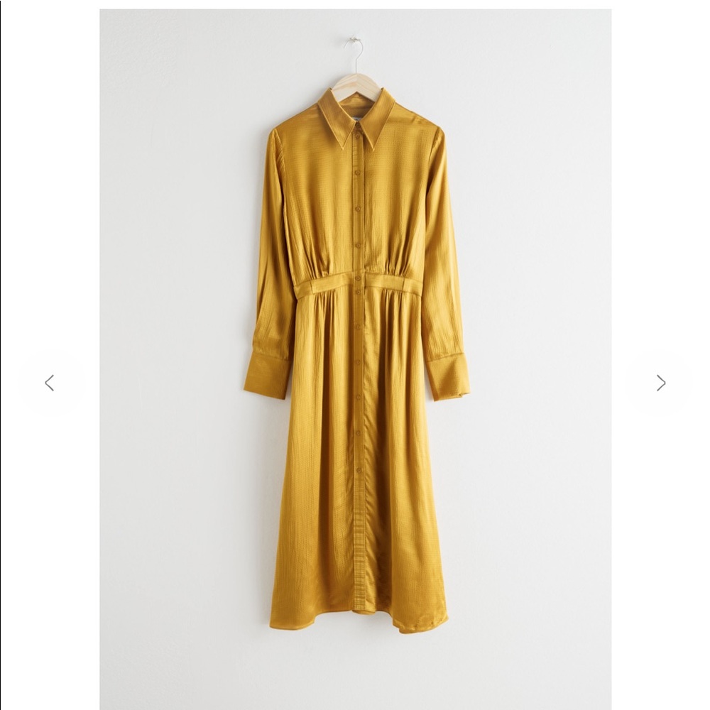 & Other Stories Gold Dress
